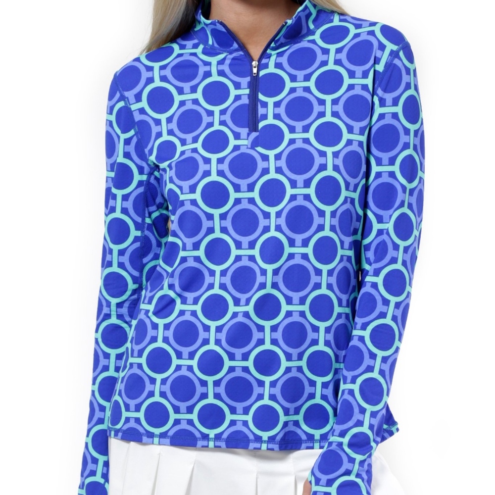 SolChill~Perfect Match~ QUARTER ZIP TOP~ NWT~ UPF